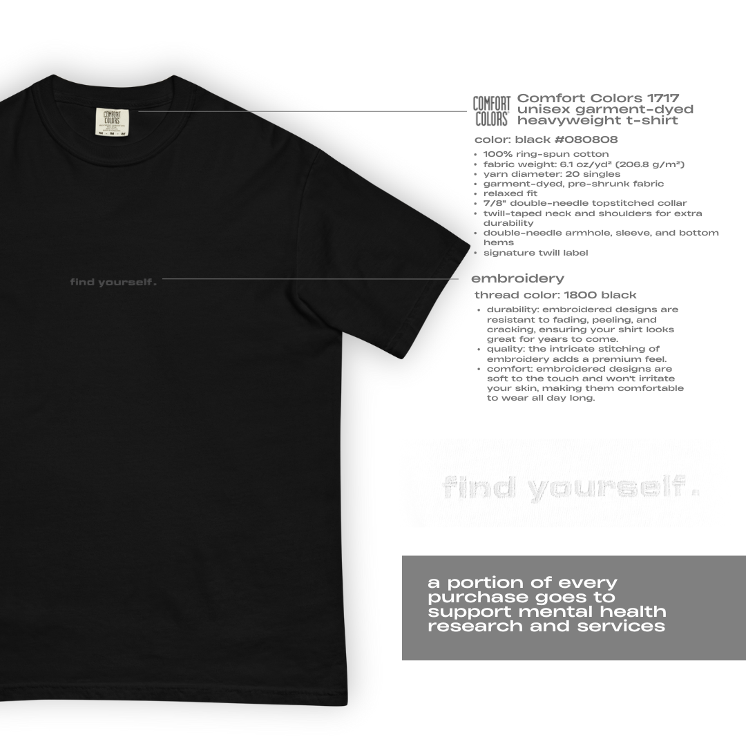 find yourself. t-shirt (black)